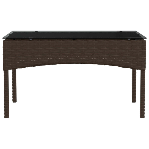 Gartensofa Set Poly-Rattan Braun Rot 2-teilig