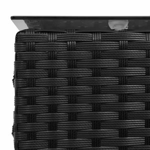 Gartensofa Set 2-teilig Poly Rattan mit Kissen