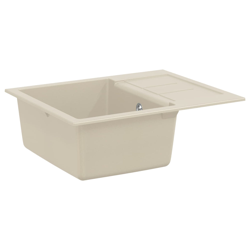 Beige Quarz-Harz Küchenspüle 620x500 mm
