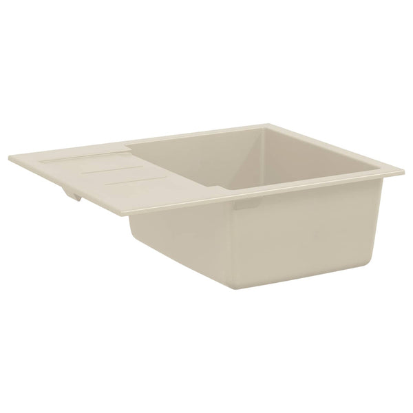 Beige Quarz-Harz Küchenspüle 620x500 mm
