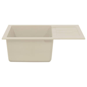 Beige Quarz-Harz Küchenspüle 620x500 mm