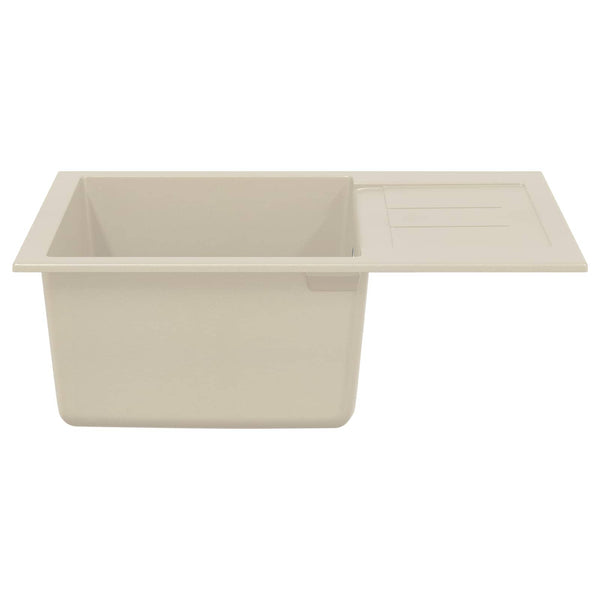 Beige Quarz-Harz Küchenspüle 620x500 mm