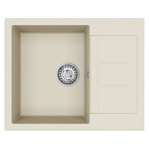 Beige Quarz-Harz Küchenspüle 620x500 mm
