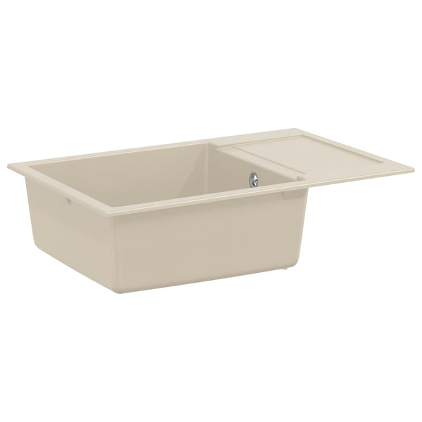 Beige Küchenspüle, 780 x 500 mm, Quarz/Harz