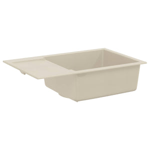 Beige Küchenspüle, 780 x 500 mm, Quarz/Harz