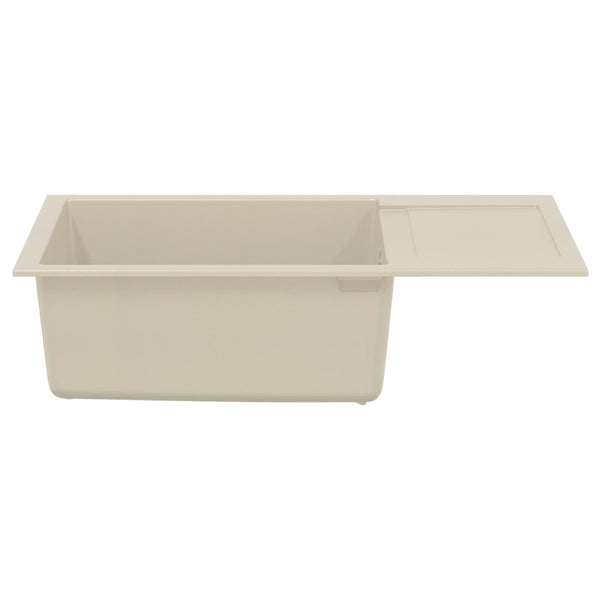 Beige Küchenspüle, 780 x 500 mm, Quarz/Harz