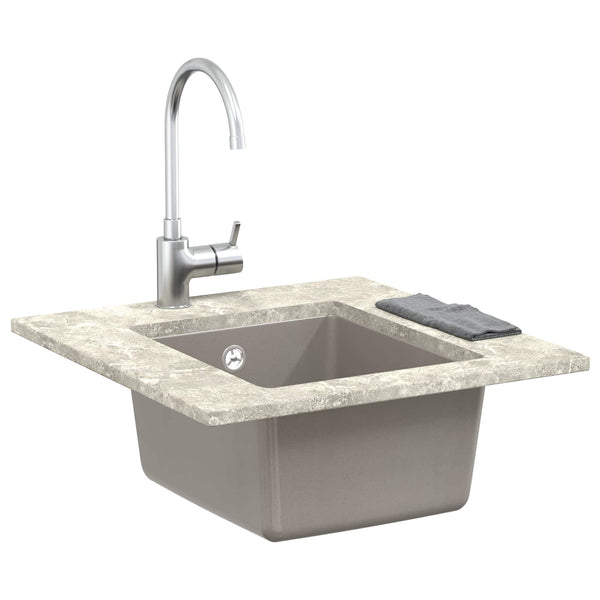 Graues Waschbecken 370x460mm Quarz/Harz