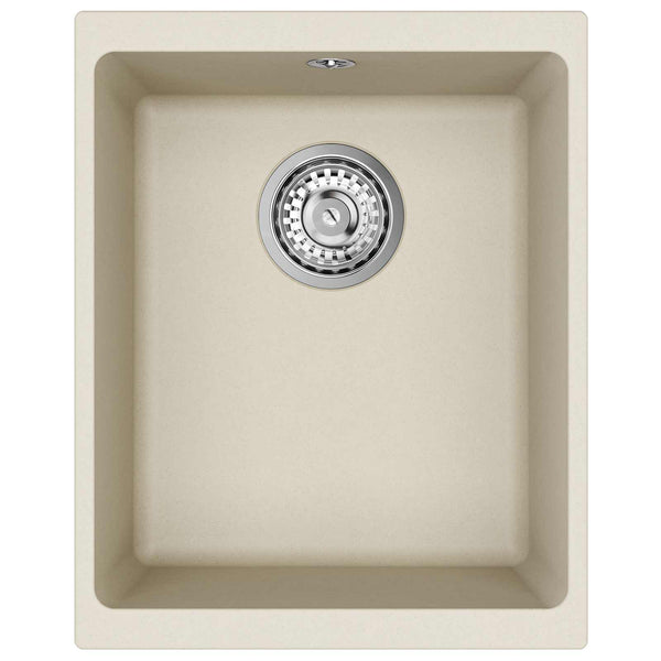 Beige Küchenspüle, 370 x 460 mm, Quarz-Harz