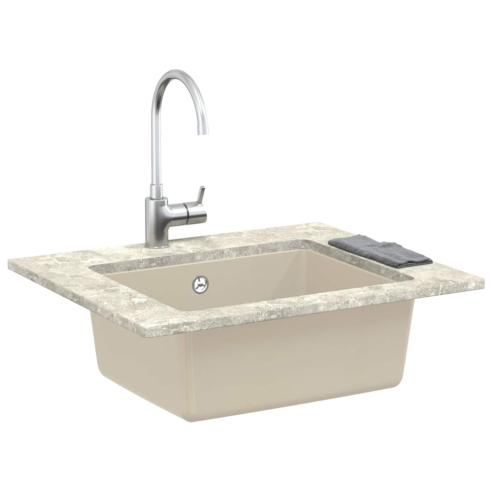 Beige Küchenspüle, 530 x 460 mm