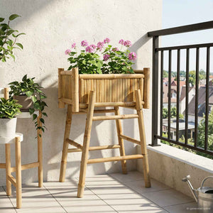 Bambus Gartenpflanzer mit Halter