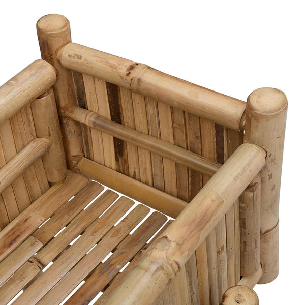 Bambus Gartenpflanzer mit Halter