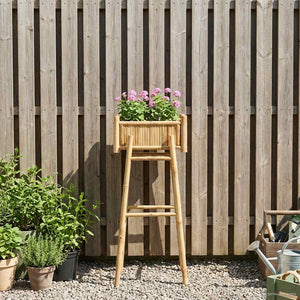 Bambus Gartenpflanzer mit Halter