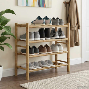 Bambus Schuhregal mit Ablage