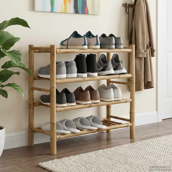 Bambus Schuhregal mit Ablage