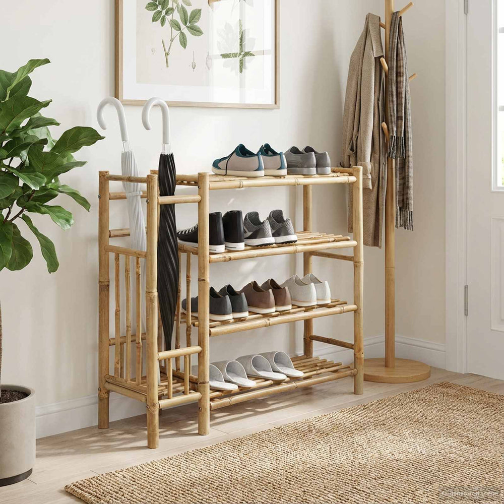 Bambus Schuhregal mit Stauraum