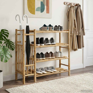 Bambus Schuhregal mit Stauraum
