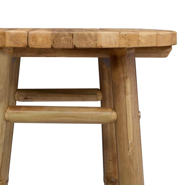 Bambus Gartenhocker Natur