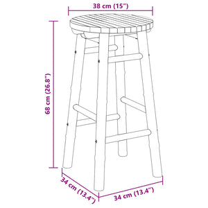 Bambus Gartenhocker Natur