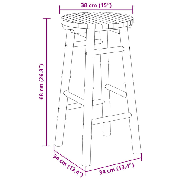 Bambus Gartenhocker Natur