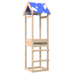 vidaXL Tour de jeu Marron 52,5 x 46,5 x 195 cm Bois de pin massif