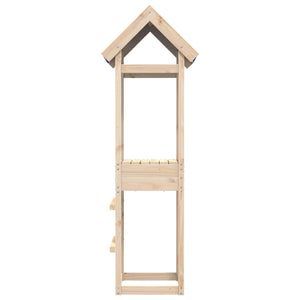 vidaXL Tour de jeu Marron 52,5 x 46,5 x 195 cm Bois de pin massif