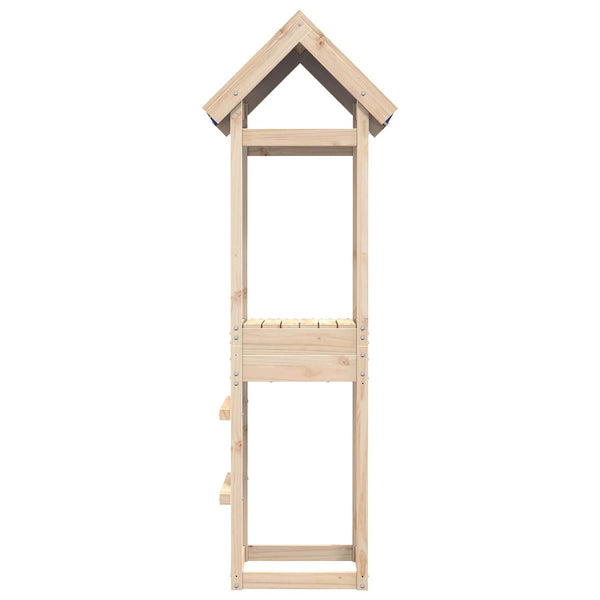 vidaXL Tour de jeu Marron 52,5 x 46,5 x 195 cm Bois de pin massif