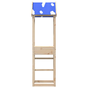 vidaXL Tour de jeu Marron 52,5 x 46,5 x 195 cm Bois de pin massif