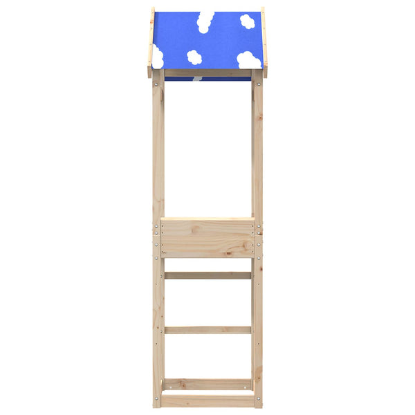 vidaXL Tour de jeu Marron 52,5 x 46,5 x 195 cm Bois de pin massif