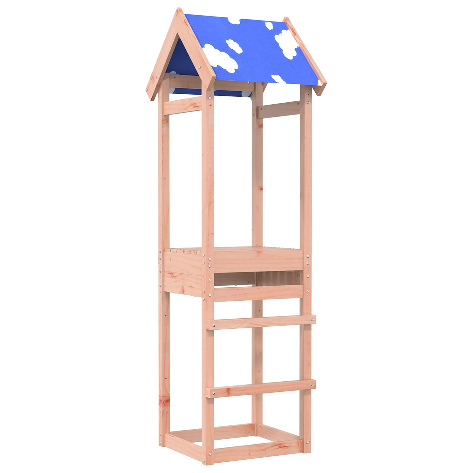 Spielturm Braun Douglasienholz mit Schaukel & Rutsche
