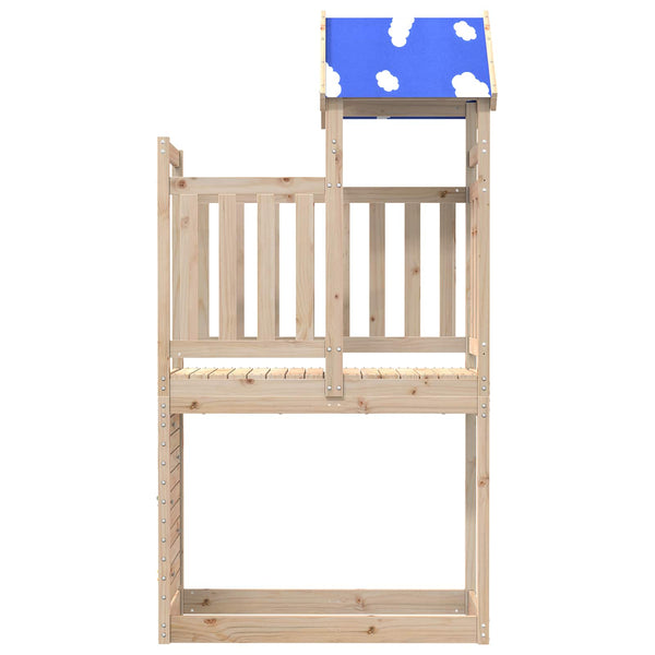 Spielturm Braun Kiefernholz 110,5x52,5x215cm