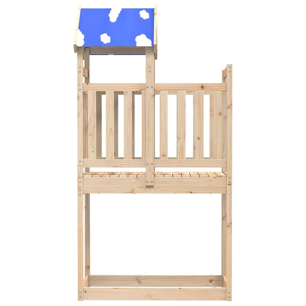 Spielturm Braun Kiefernholz 52,5x110,5x215cm