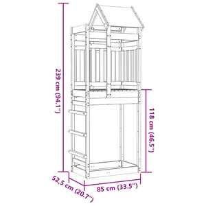 Spielturm Braun Imprägniertes Holz