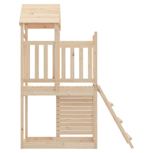 Spielturm Braun Kiefernholz mit Rutsche