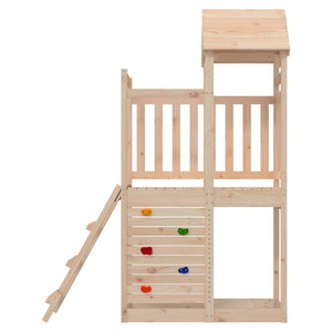 Spielturm Braun Kiefernholz mit Rutsche