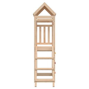 Spielturm Braun Kiefernholz mit Rutsche