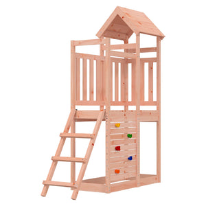 Spielturm Braun Douglasienholz mit Rutsche