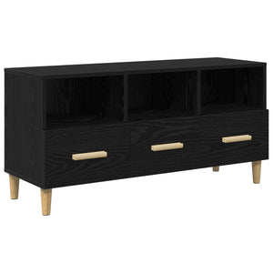 TV-Schrank Schwarz Eichen-Optik 102 cm
