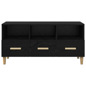 TV-Schrank Schwarz Eichen-Optik 102 cm