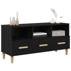 TV-Schrank Schwarz Eichen-Optik 102 cm