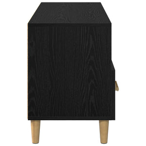 TV-Schrank Schwarz Eichen-Optik 102 cm