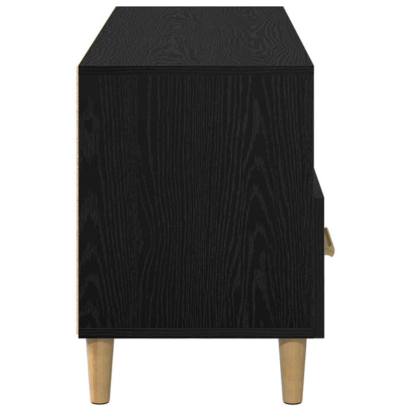 TV-Schrank Schwarz Eichen-Optik 102 cm