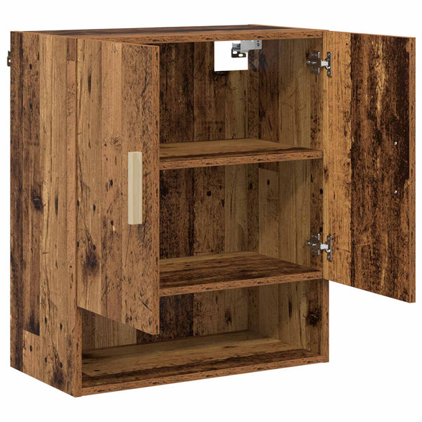 Wandmontierter Wandschrank Altholz