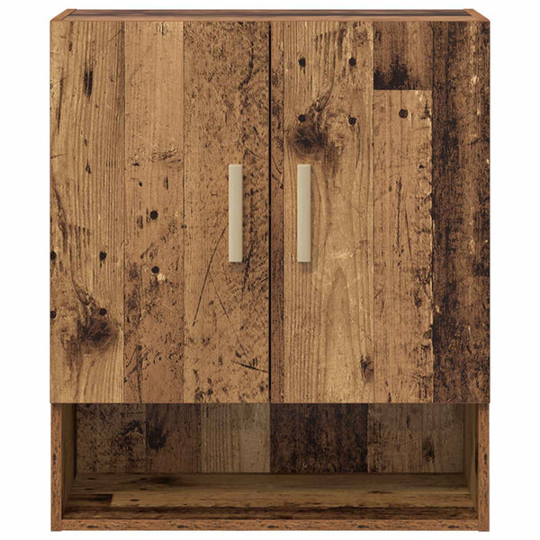 Wandmontierter Wandschrank Altholz