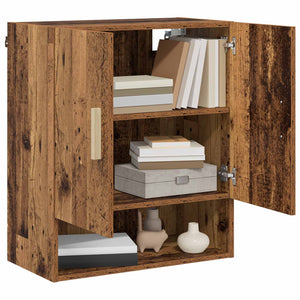 Wandmontierter Wandschrank Altholz
