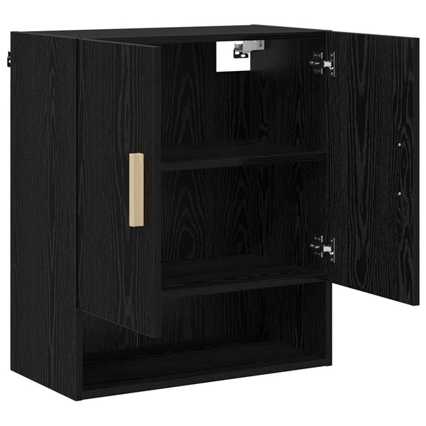 Wandschrank Schwarz Eiche 60x31x70cm
