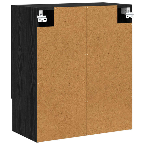 Wandschrank Schwarz Eiche 60x31x70cm