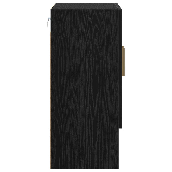 Wandschrank Schwarz Eiche 60x31x70cm