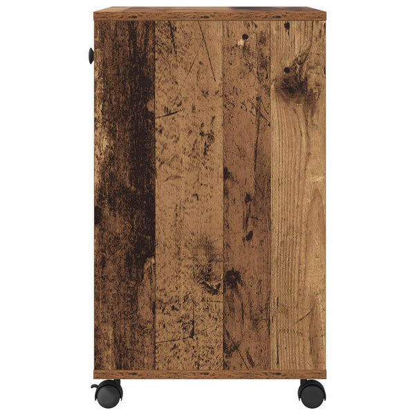 Druckerständer Altholz 60x40 cm mit Rollen