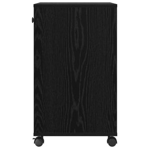 Druckerständer Schwarz Eichenoptik Rollbar