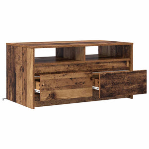 Couchtisch Altholz mit Schubladen 90x50 cm